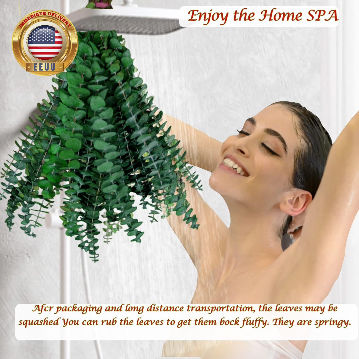 10Pcs Dried Eucalyptus Stems for Shower 17″ Real Natural Hanging Eucalyptus Stem