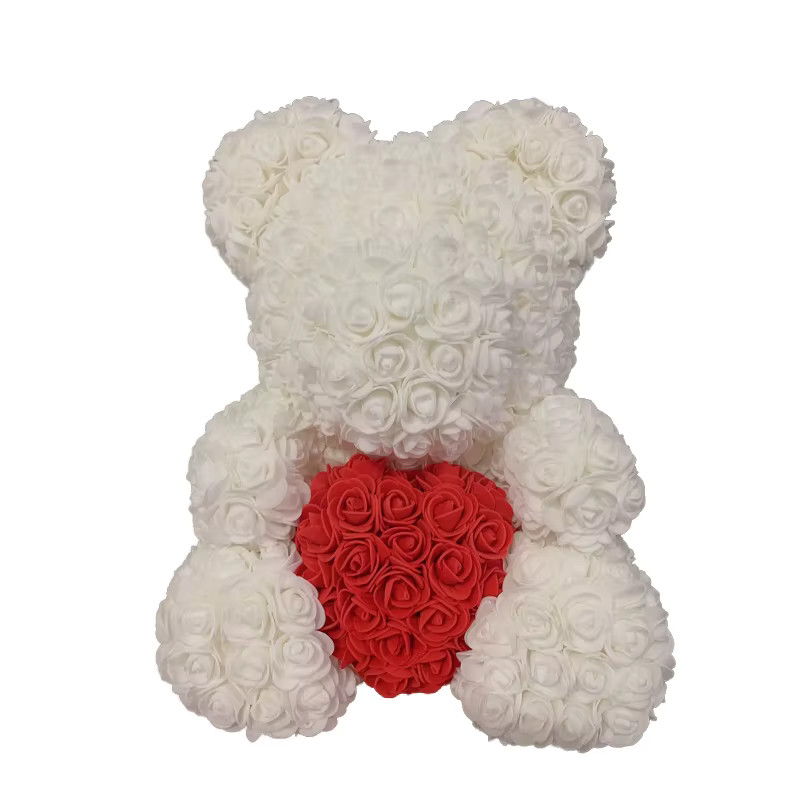 Red Rose Bear 40cm Artificial Rose Teddy Bear For Valentine’s Day Birthday