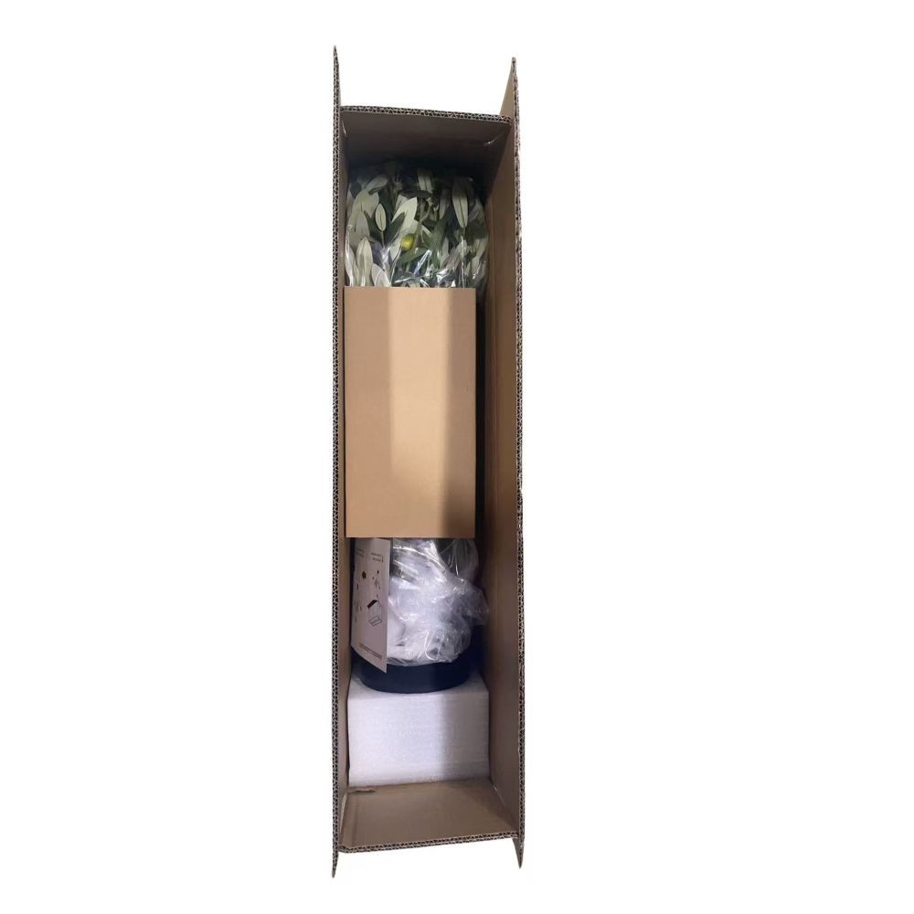 Artificial Olive Tree in Black Plastic Pot, 1pc/set