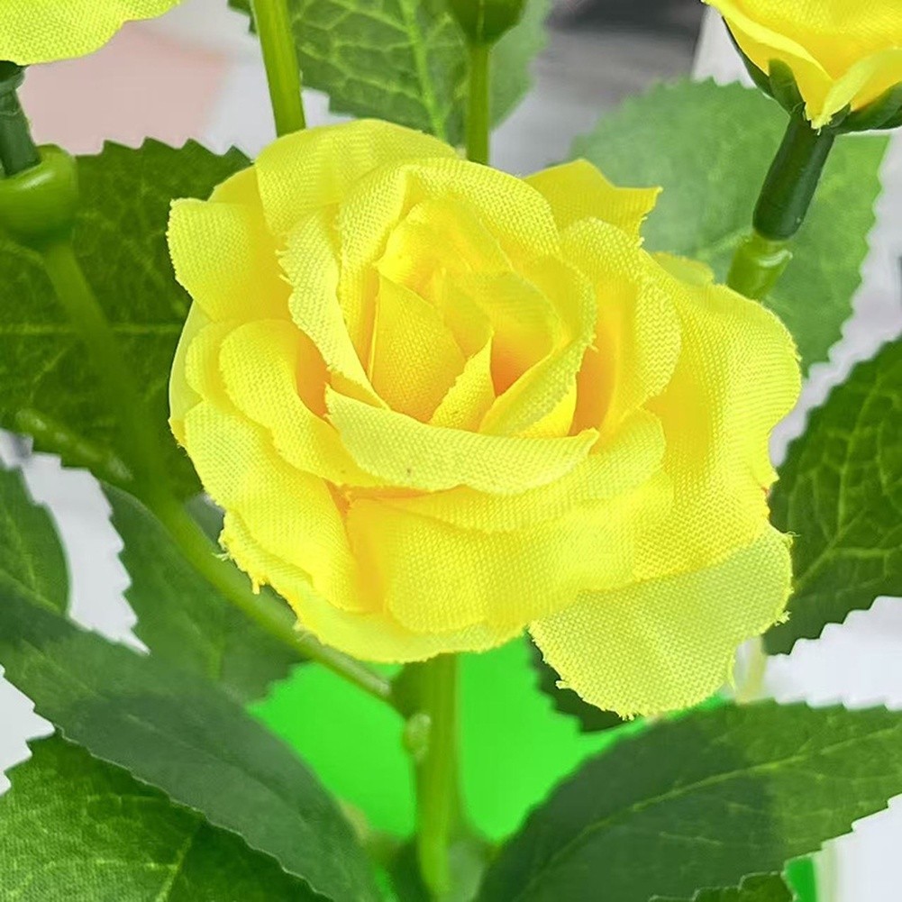 Artificial Rose Table Decor in Pot for Home Living Room Bedroom Styling
