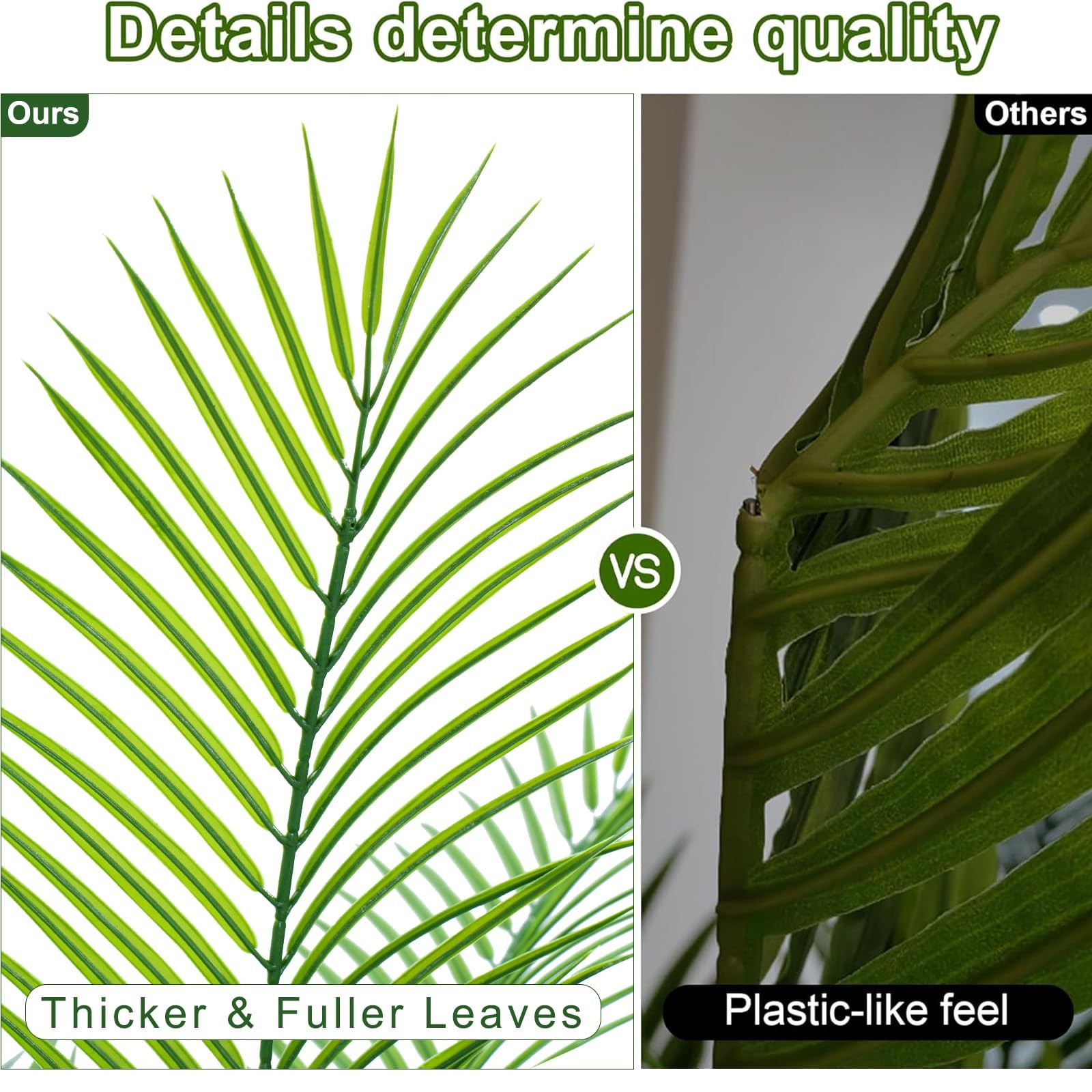 7ft Artificial Phoenix Palm Tree, Faux Coconut Silk Tropical Fake Palm Plant …