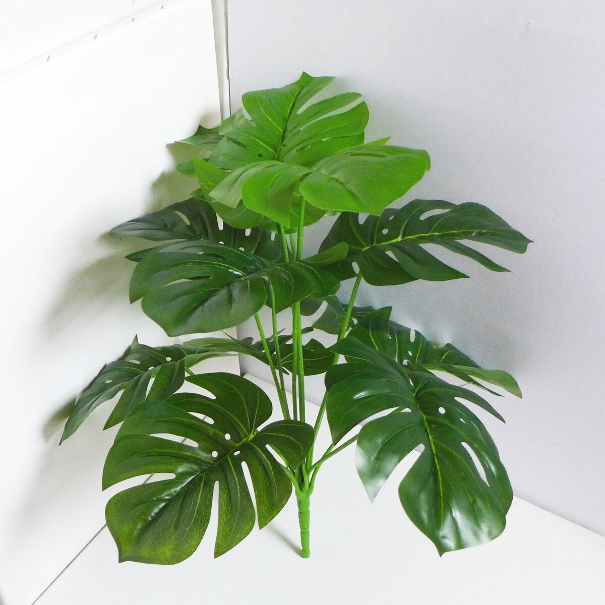 16″ Hight Artificial Plants Green Plastic Small Bush Tree (12 Lifelike Leaves )