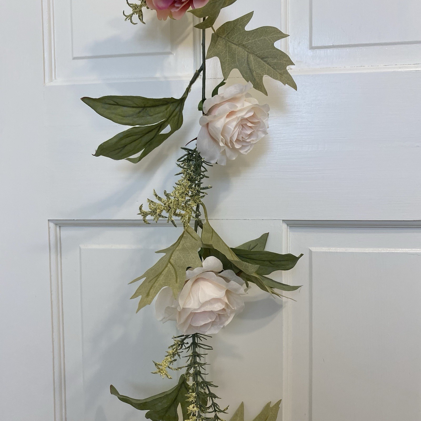 2 Artificial Pink Peony & Rose 6Ft Garland Shower Party Arch Table Runner Flower