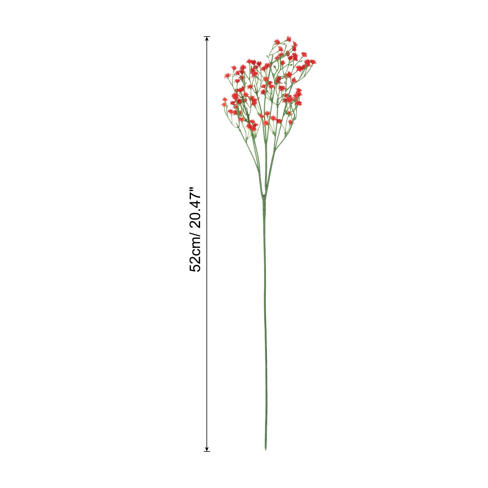 25Pcs Fake Gypsophila Artificial Flowers Bulk, PU Artificial Flower Branch Red