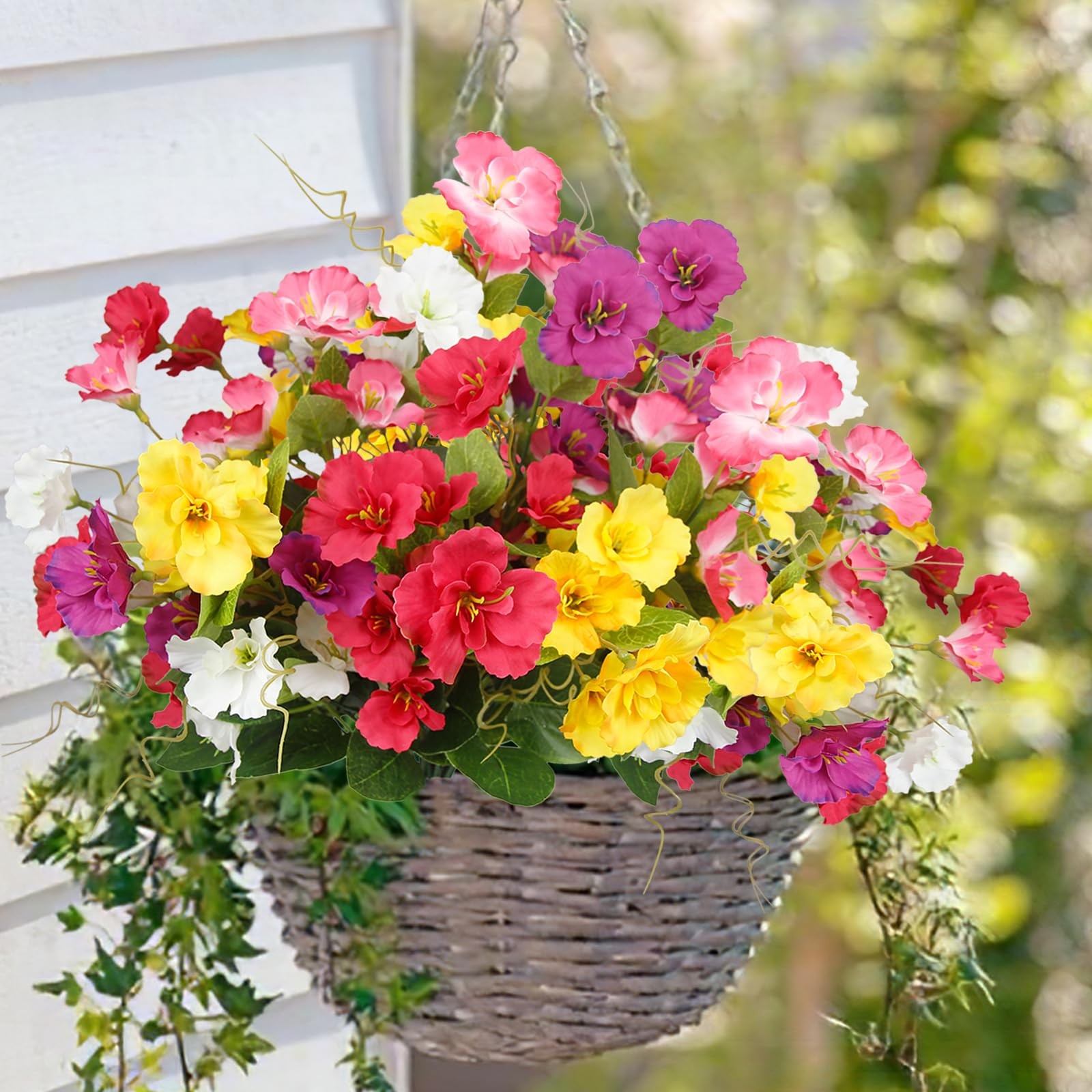 5 Pcs Artificial Flowers for Outdoors Hibiscus Spring Summer Decor Multicolor…