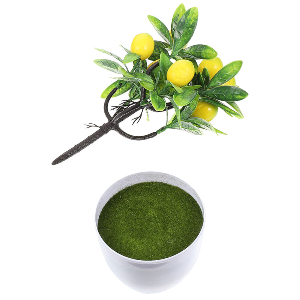 Artificial Potted Plant Fake Fruit Lemon Tree Simulated Fruit Tree Ornament