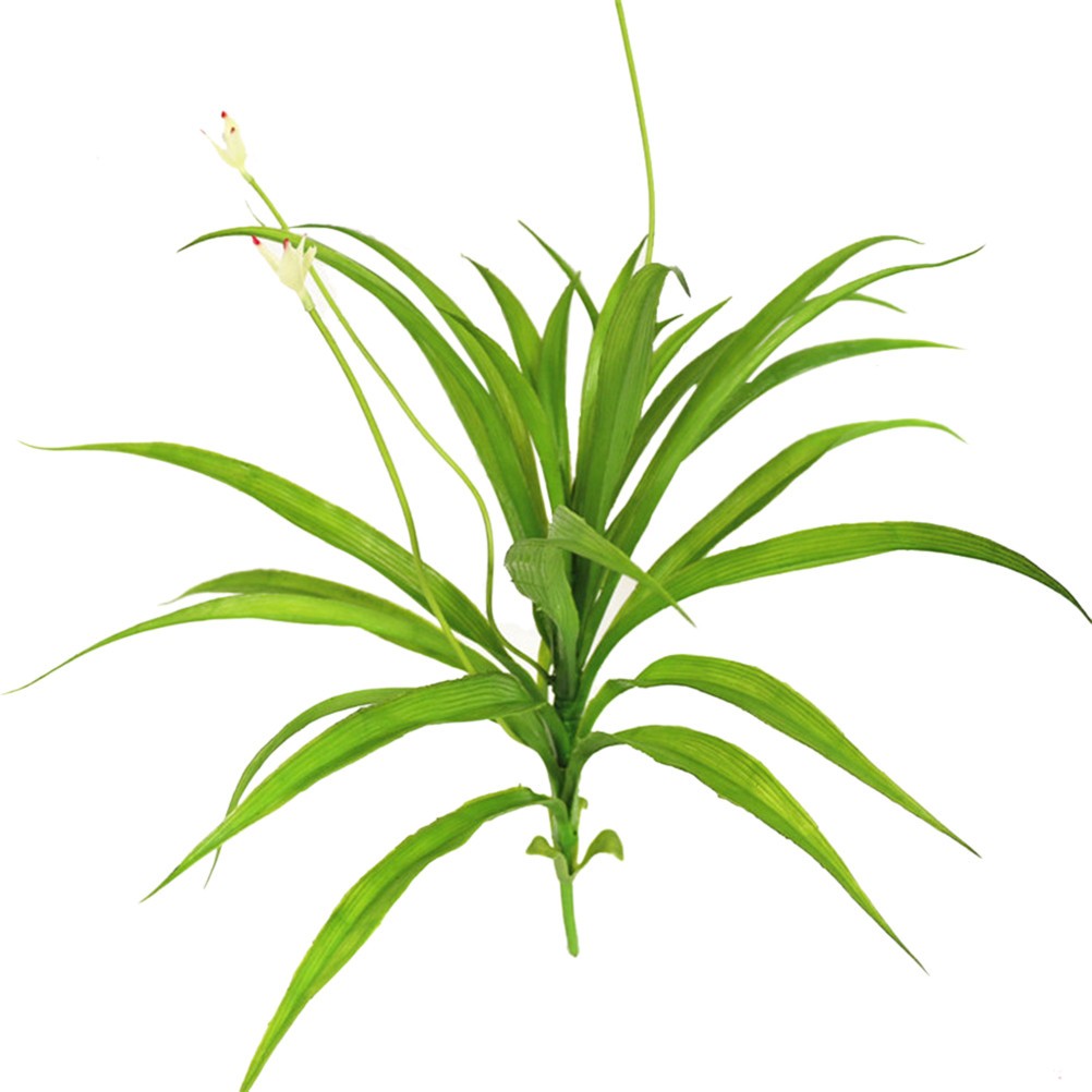 House Plants Artificial Green Decor Home Orchid Leaves Real Touch Greenery