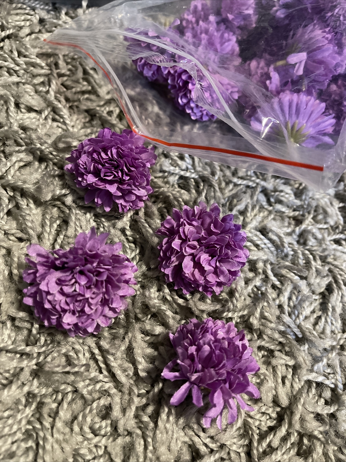 50pc Hydrangea Artificial Flowers Violet