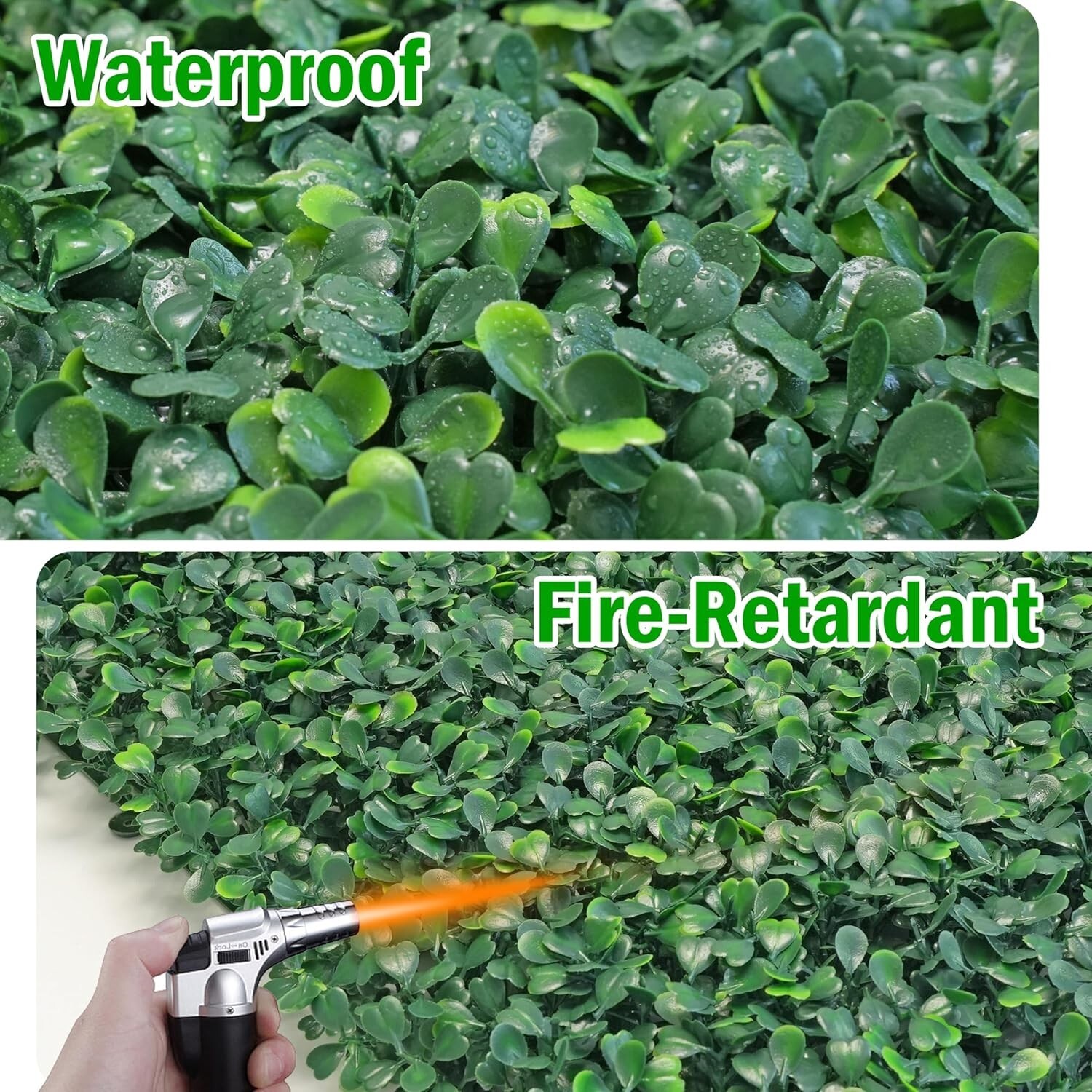 10×10 Inch 12-Piece Grass Wall Panels Artificial Boxwood Greenery Hedge Backdrop