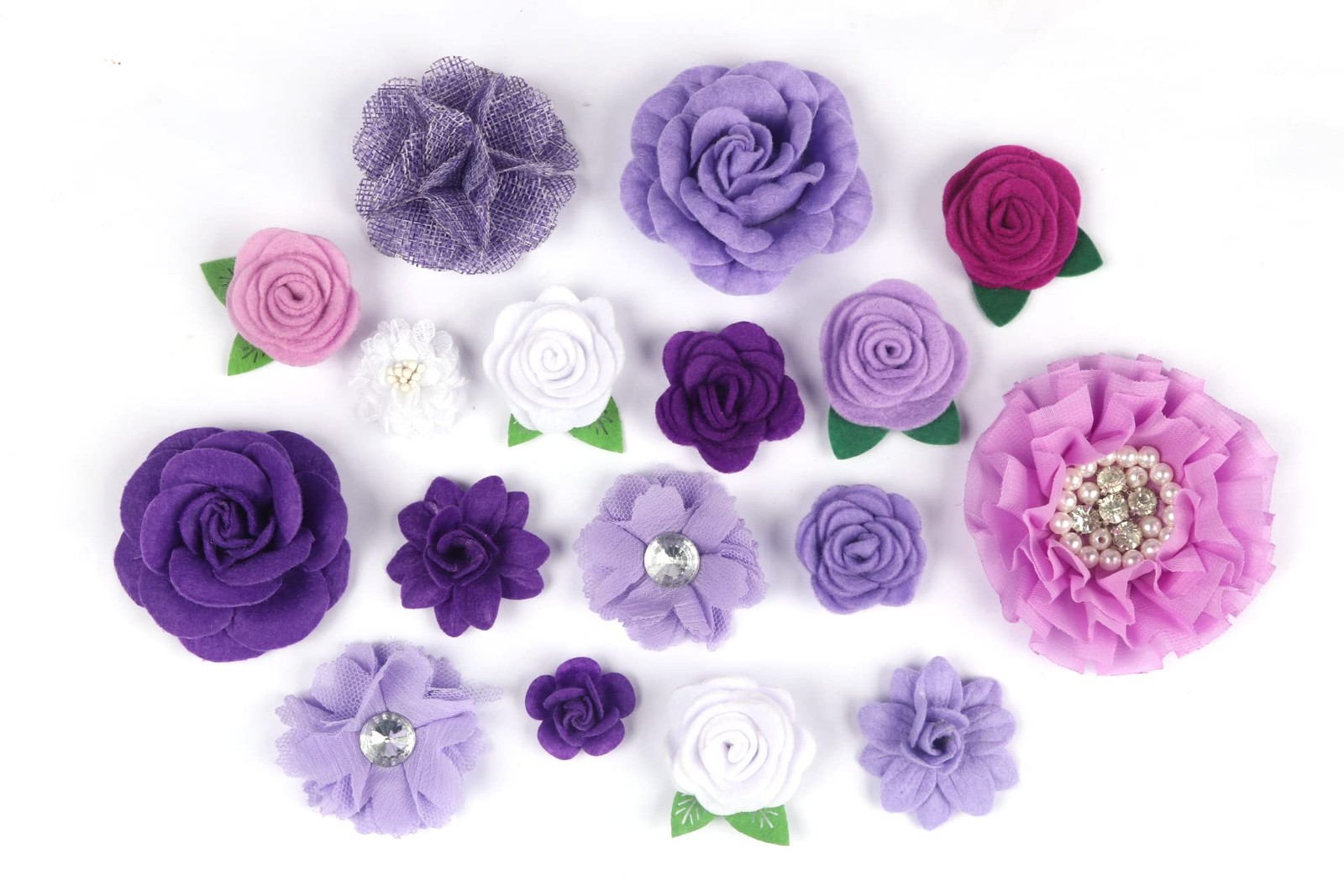 16pcs Bulk Felt Flowers Fabric Flower for Letter Boards Message Board Decor F…