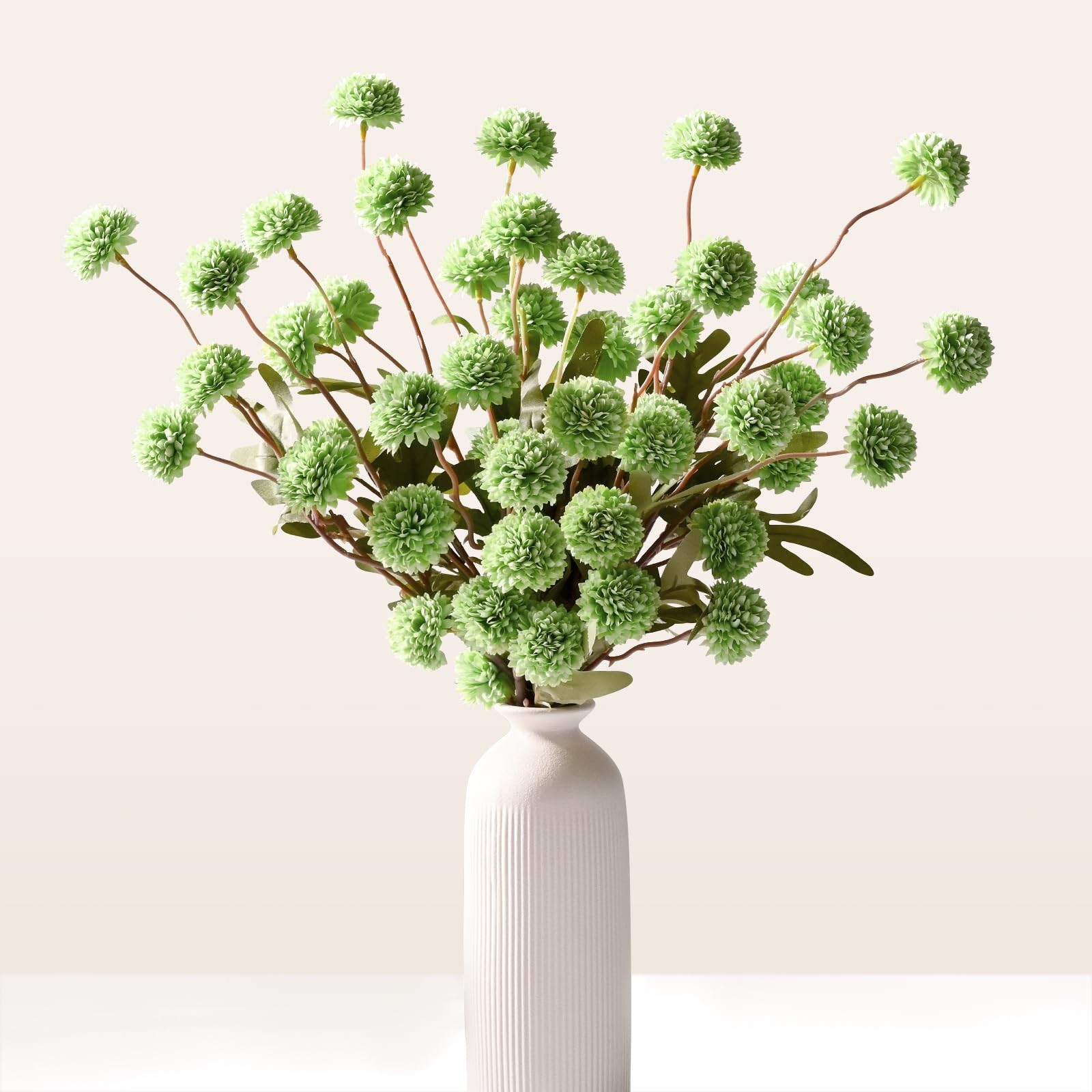10pcs Fake Flowers, Artificial Pompon Mums , Bulk Faux Chrysanthemums Flowers…