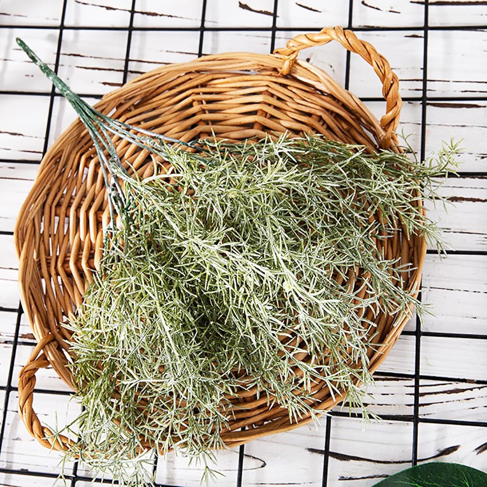 4 Pack Artificial Rosemary Plants, Fake Leaves Stems, Faux Branches for Table…