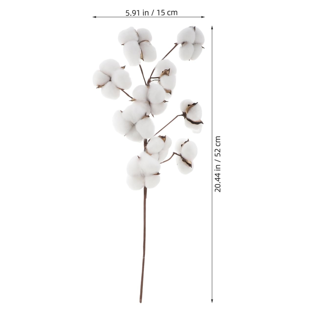 10pcs Faux Dried Cotton Stems – Natural Dried Cotton Flowers Plants for Vase …