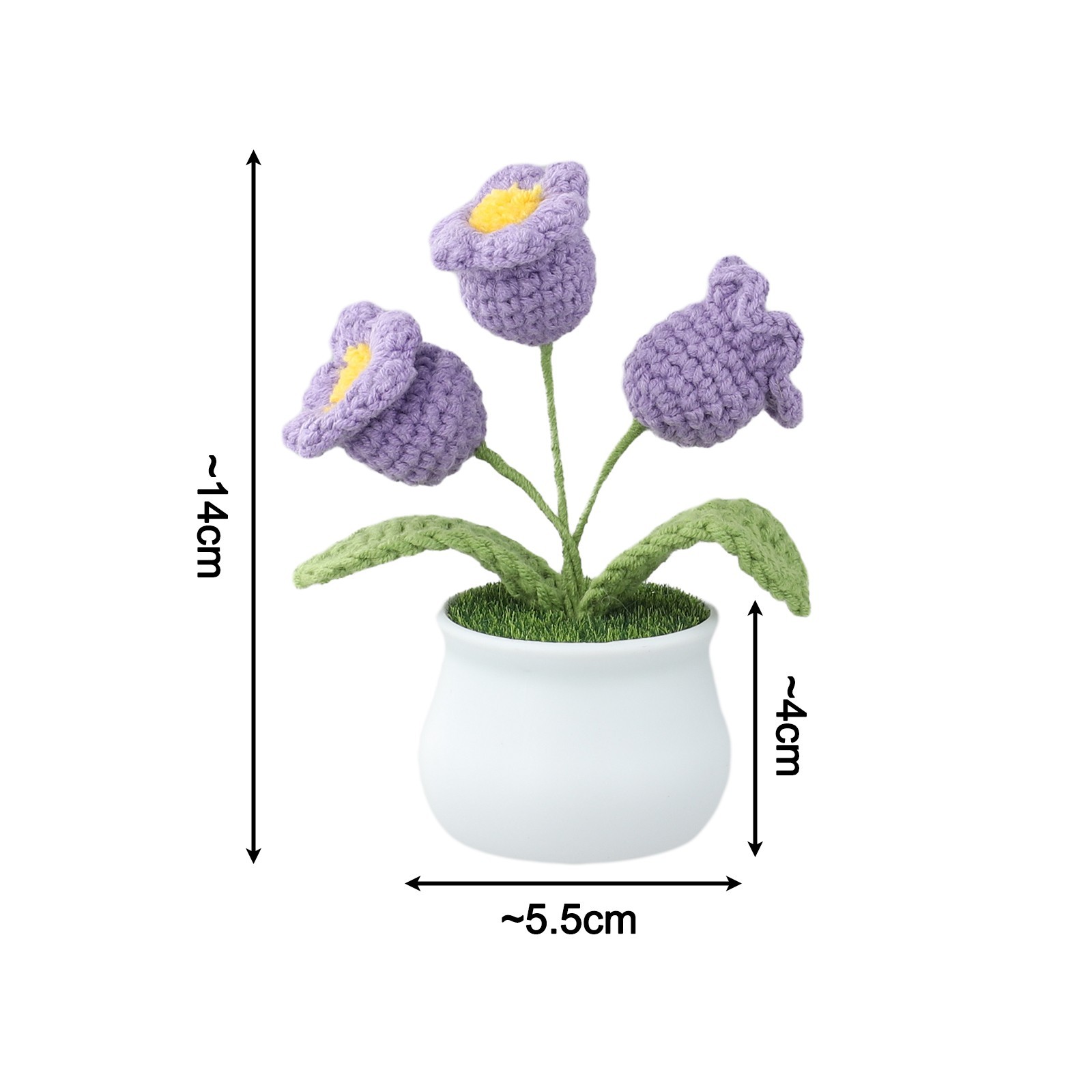 Handcrafted Wool Lily of the Valley Pot for Longlasting Home Decoration