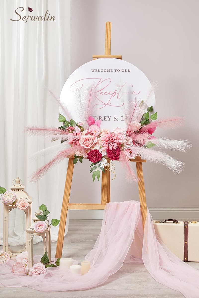 Artificial Hot Pink Silk Flowers for Home Decor – DIY & Wedding Flowers – Tab…