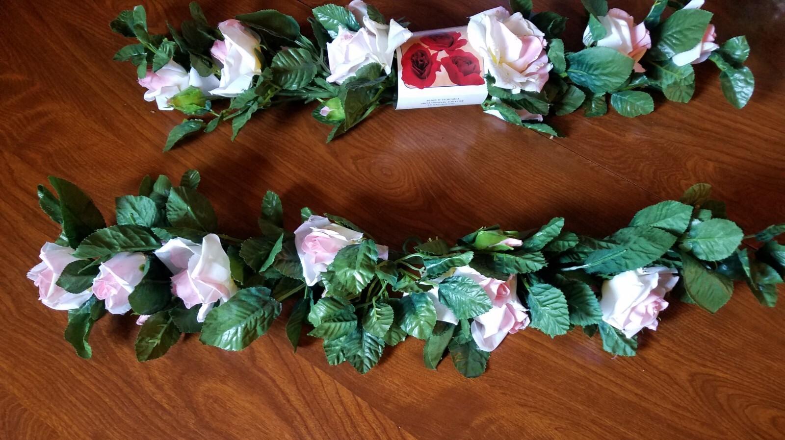 Pink Curled Roses with DewDrops Swag, by Reliance NWT