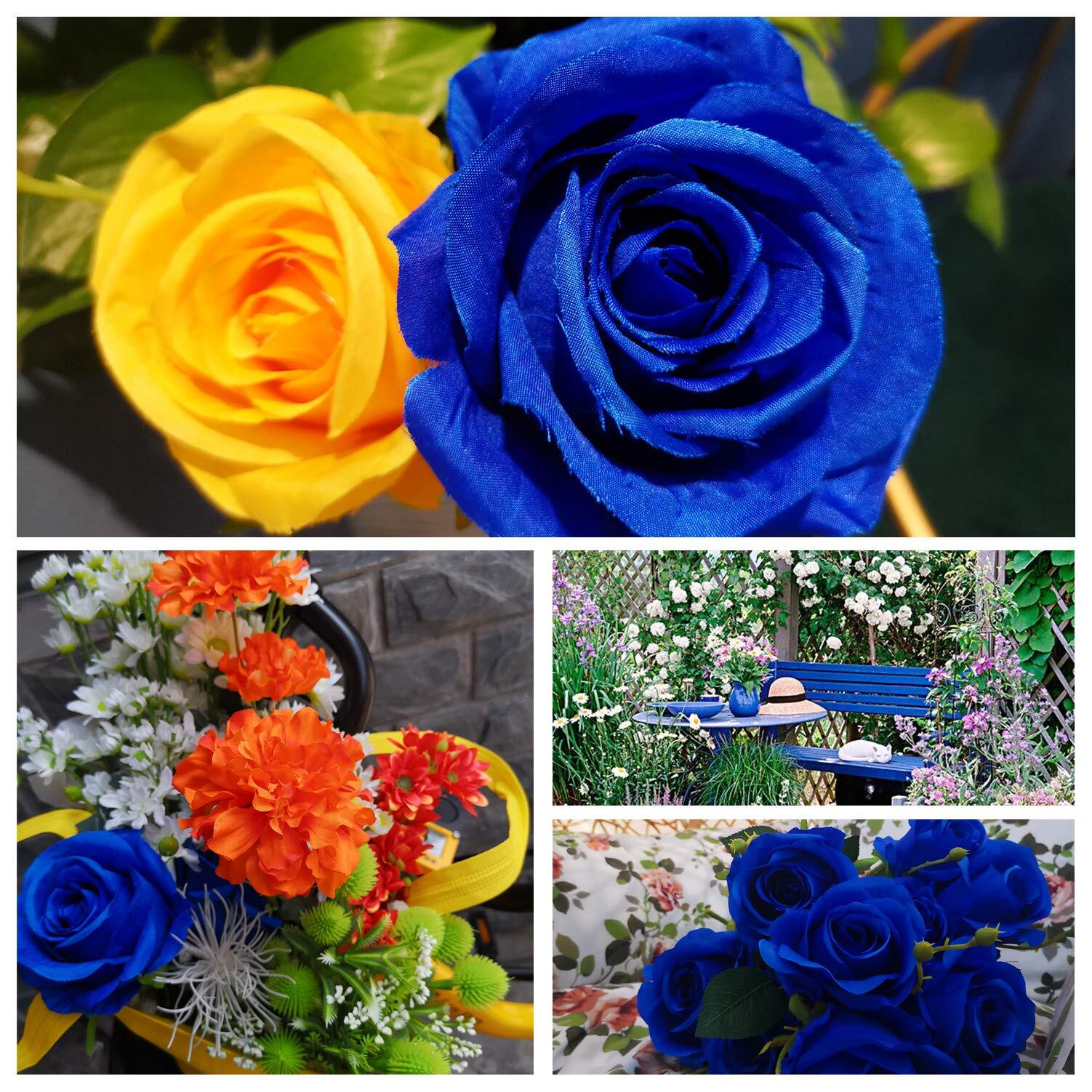 10pcs Artificial Silk Rose Flower Bouquet Home Decor Wedding Party Long Stem For