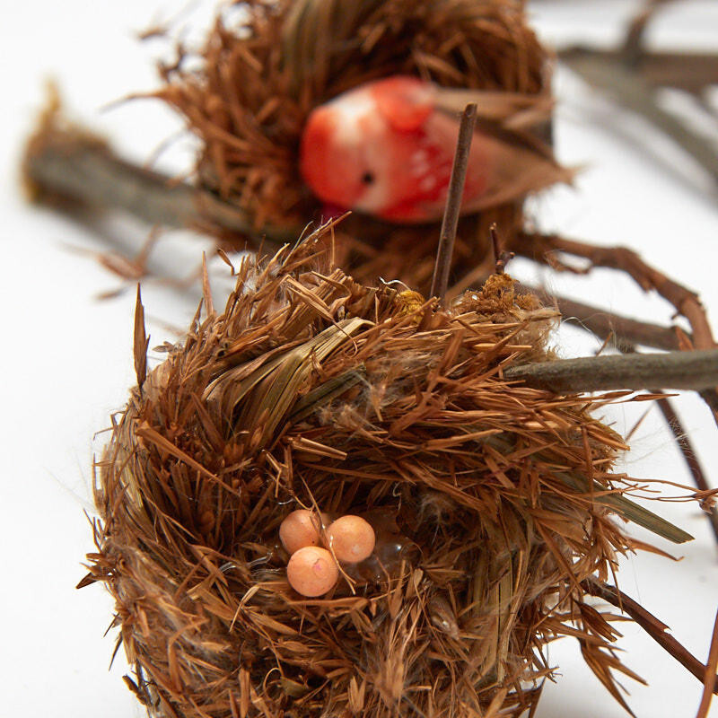 Package of 6 Artificial Birds Nest 13″ Decorative Branches