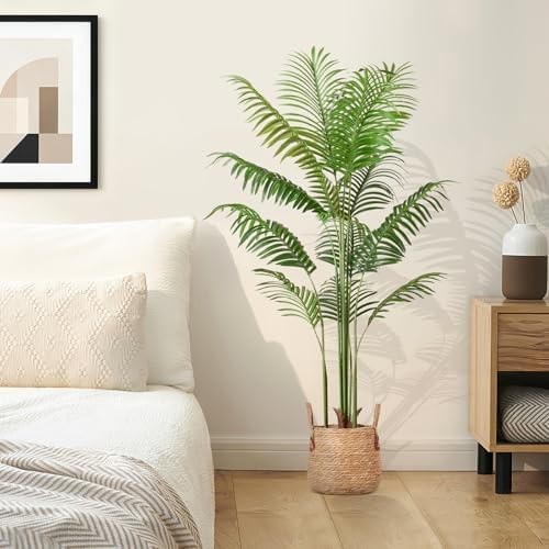 Artificial Palm Tree 5.5FT Tall Fake Tree Nearly Natural Large Tropical Faux …