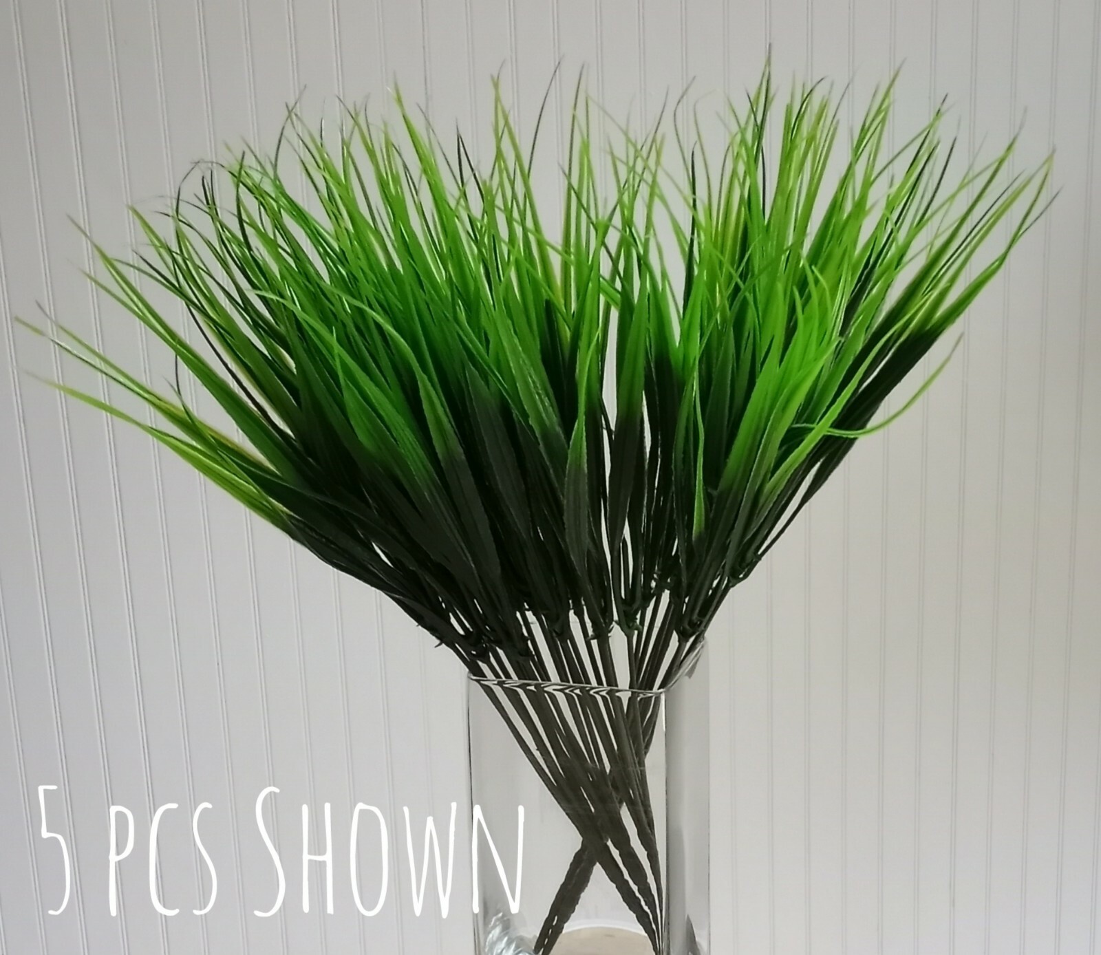 (5 pcs) 18″ Green Plastic Grass Filler Pick Spray for Silk Flower Arrangement US