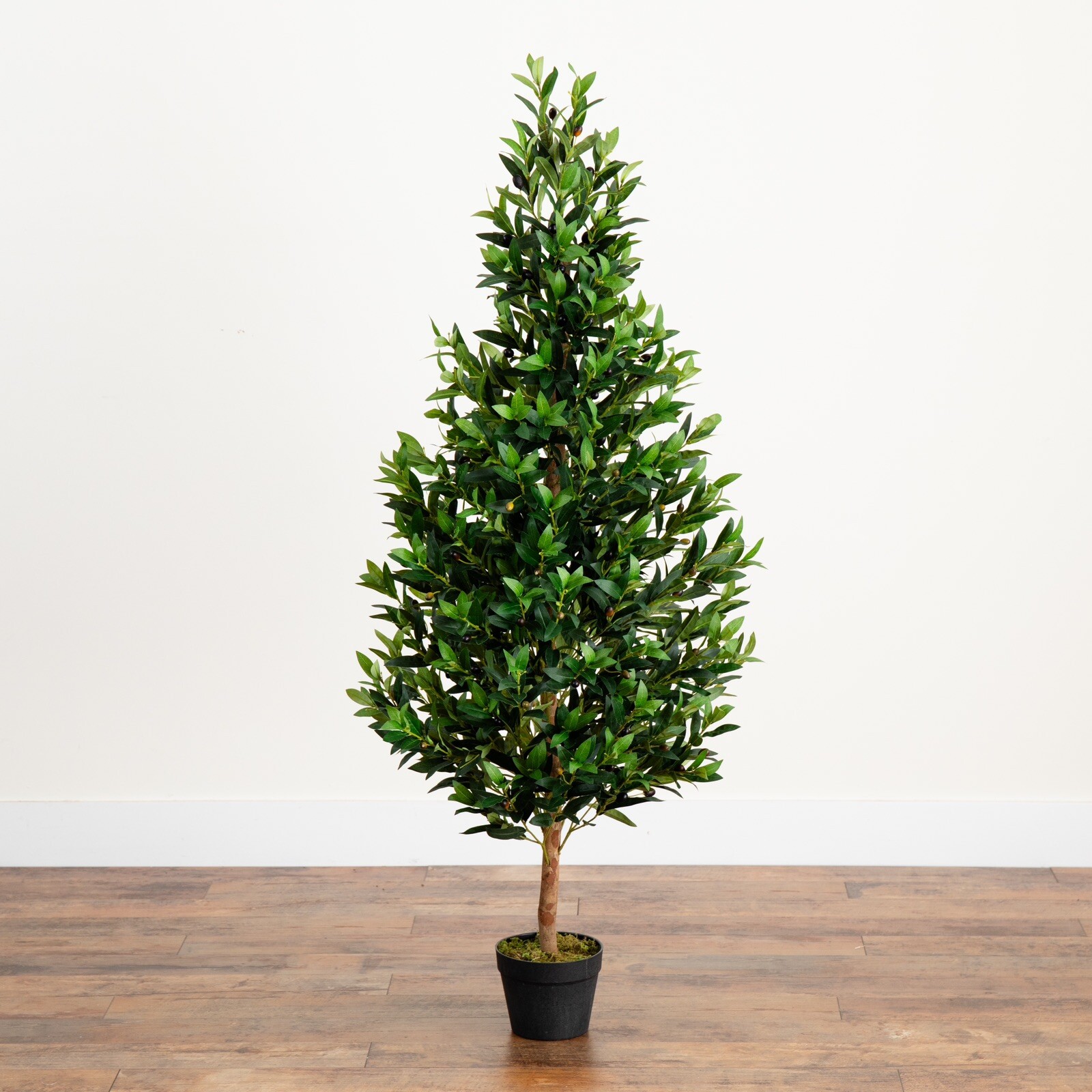 4.5’ Olive Cone Topiary Artificial Tree UV (Indoor/Outdoor) Decor. Retail $230