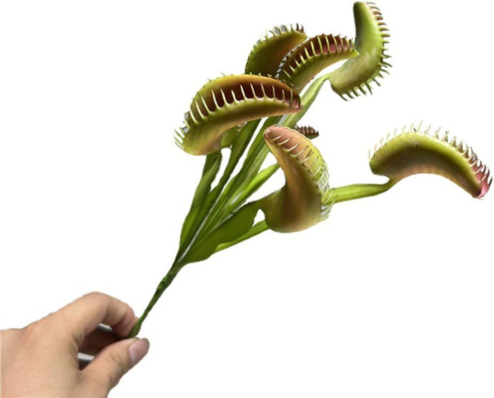 3Pcs Artificial Venus Flytrap Plants Lifelike Carnivorous Venus Flytrap Plants