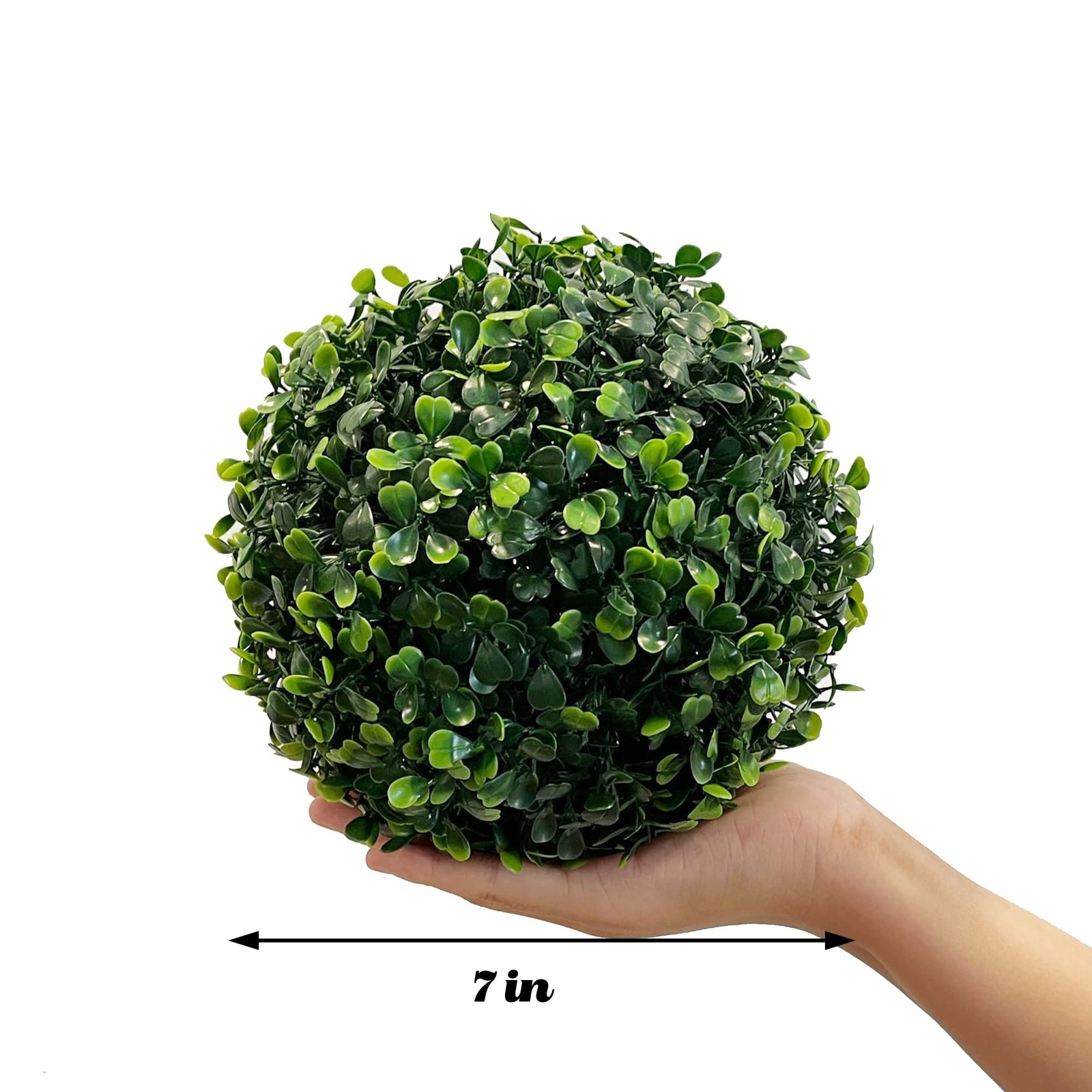 7 Inch 4 Layers Artificial Plant Topiary Ball Faux Boxwood Decorative 2 PCS