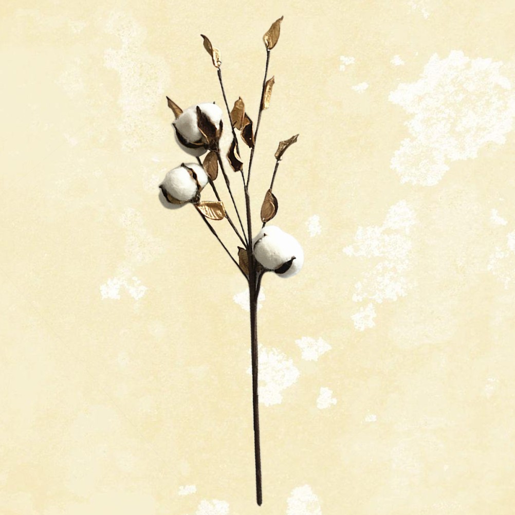 Artificial Cotton Branches Homeowners Wedding Decor 1Pcs 17.7in