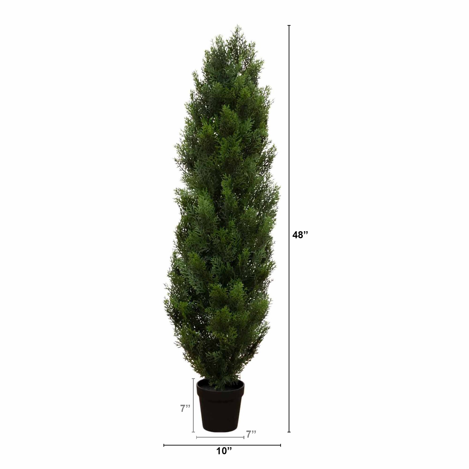 Nearly Natural 4-ft Cedar Tree Artificial Tree (Indoor/Outdoor)