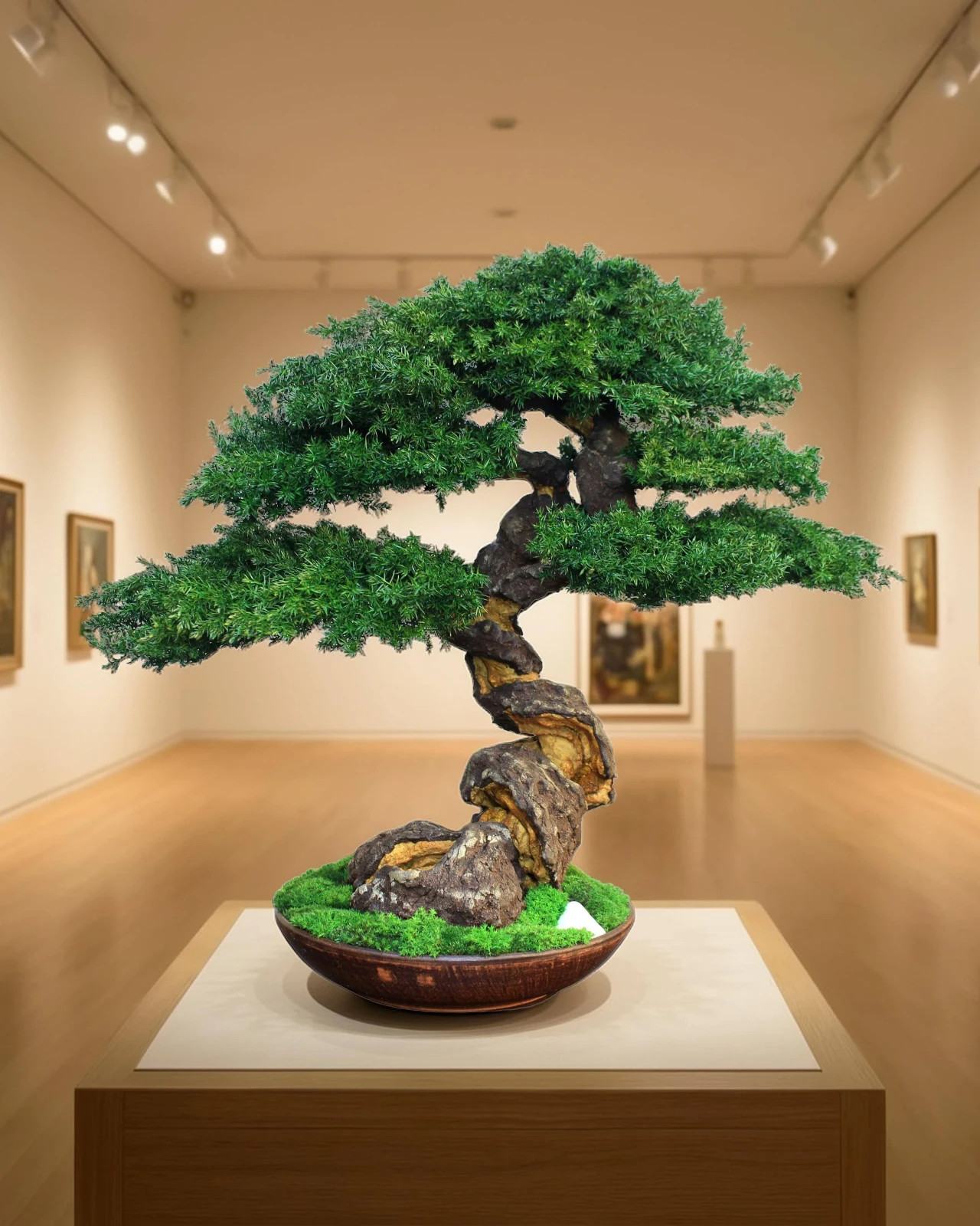 Exclusive Preserved Juniper Bonsai – Interior Art Sculpture. 40 cm / 15.75″