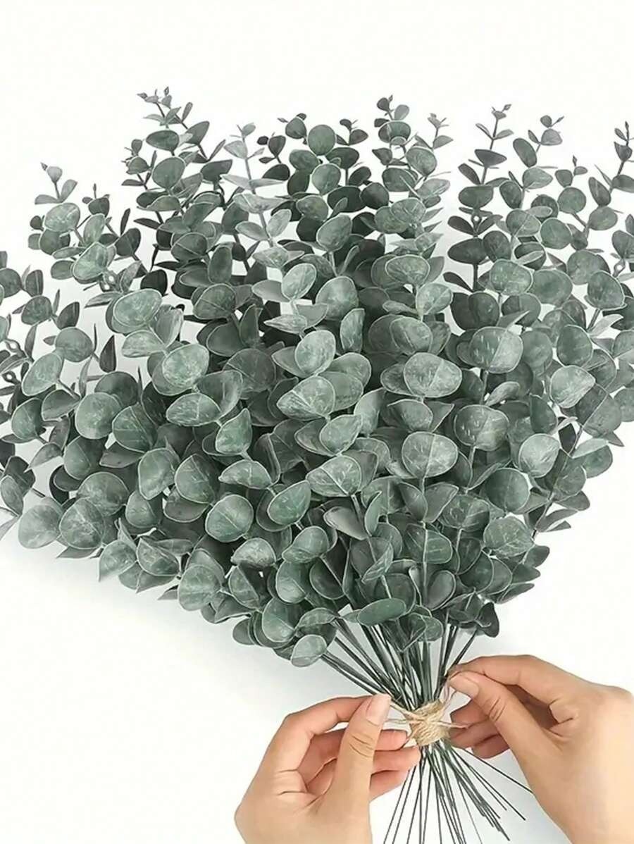 Artificial Eucalyptus Stems Faux Greenery Wedding Bouquet Home Decor Plant
