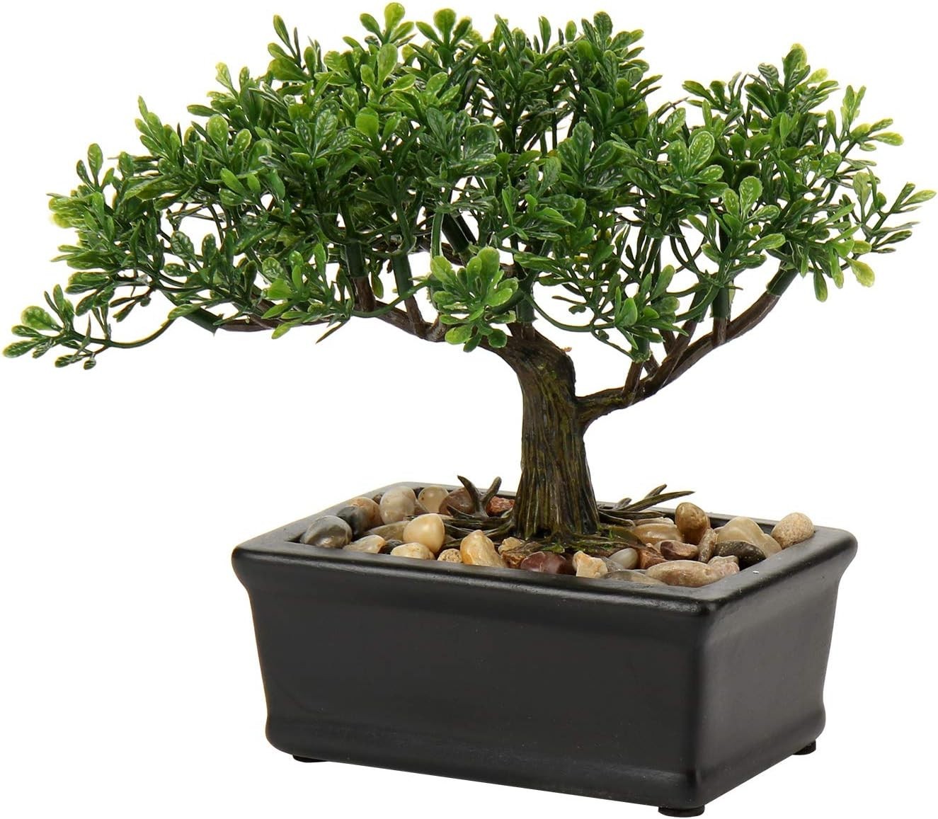 Artificial Bonsai Tree Juniper Faux Plants Indoor Small Fake Plants Decor wit…
