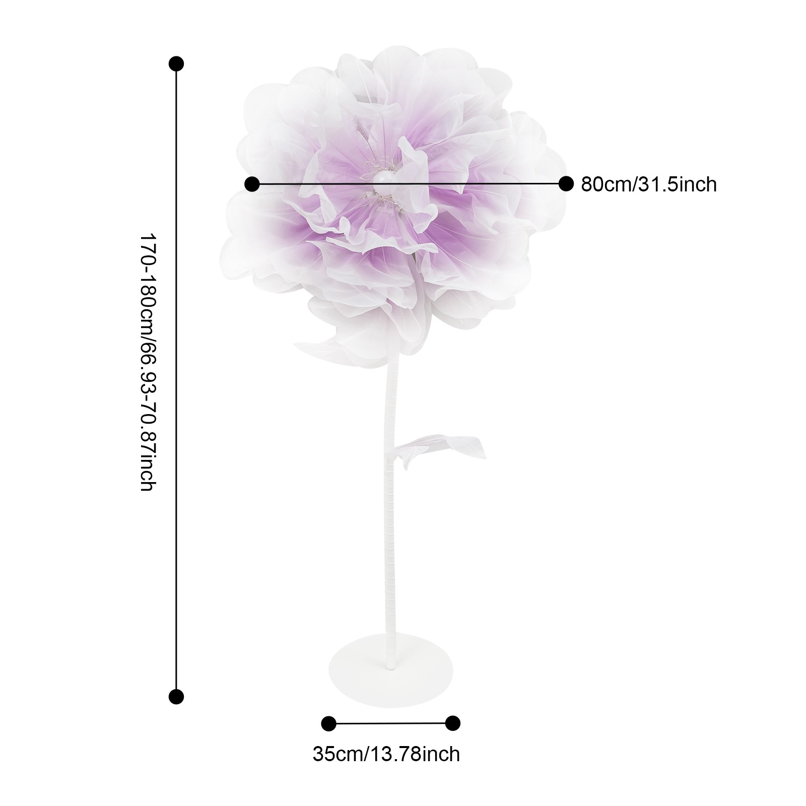 Flower Decoration with Light Auto-Open Artificial Flower Floral Decor for Party