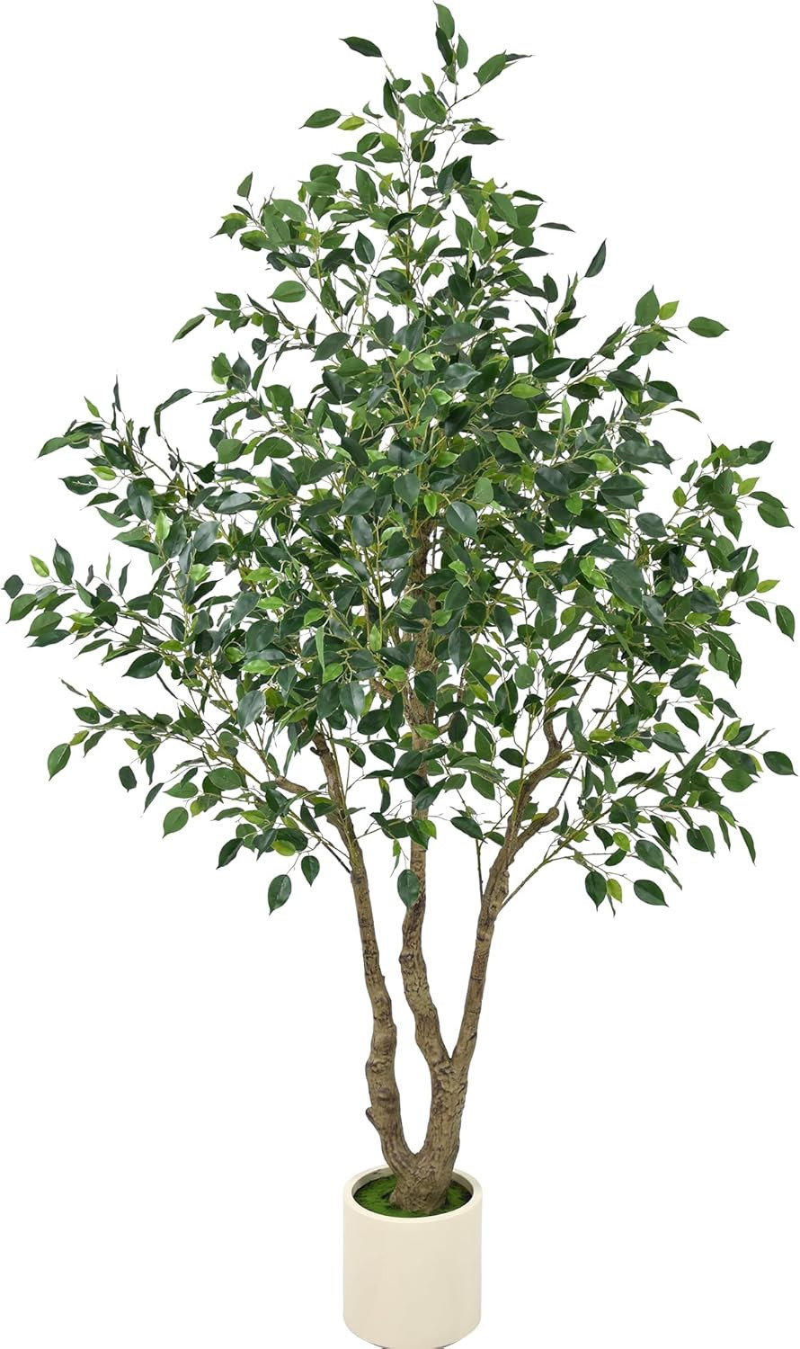 6.5Ft Artificial Ficus Tree – Realistic Faux Plant for Home & Office Decor