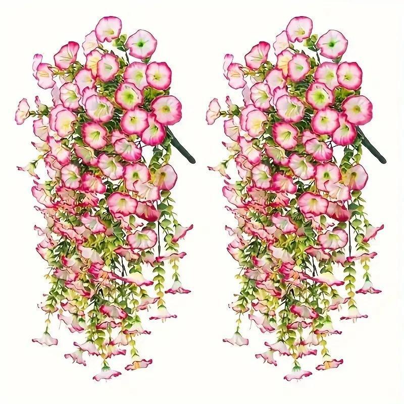 1 pcs Uv-resistant Artificial Morning Glory & Eucalyptus Hanging Decor – Perfect