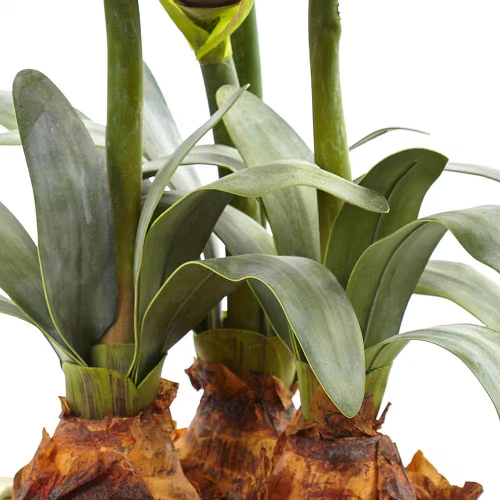 26 In. Artificial Amaryllis Arrangement with Vase