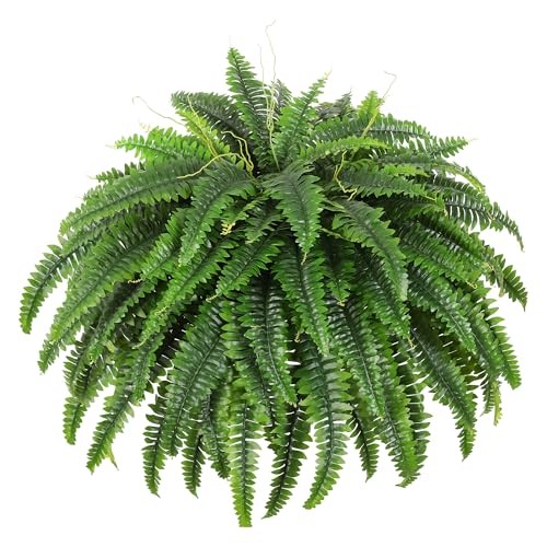 Dkaltm 49in Single Silky Artificial Boston Fern Bush 95 Branches