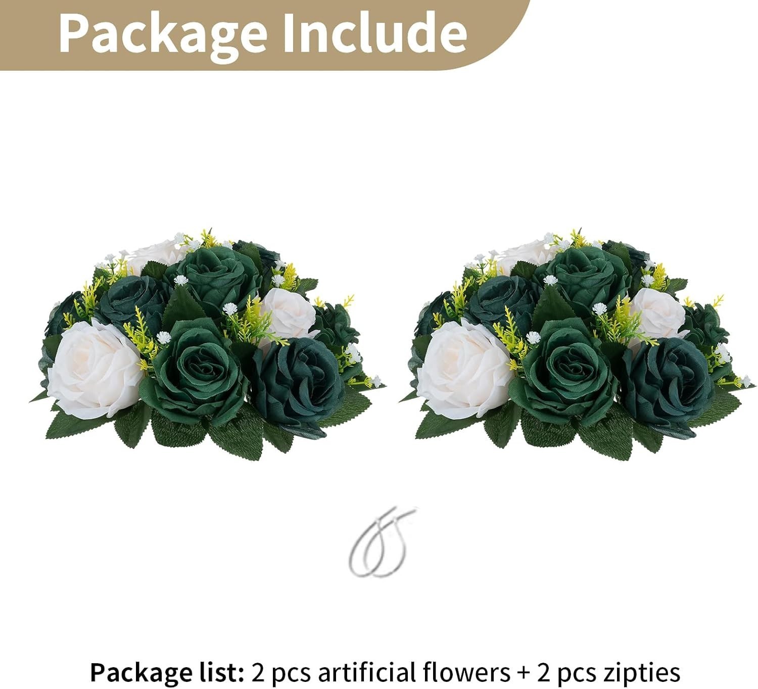 Ready-to-Use Silk Flower Balls – 2 Pcs Decorative Centerpieces for Any Occasion