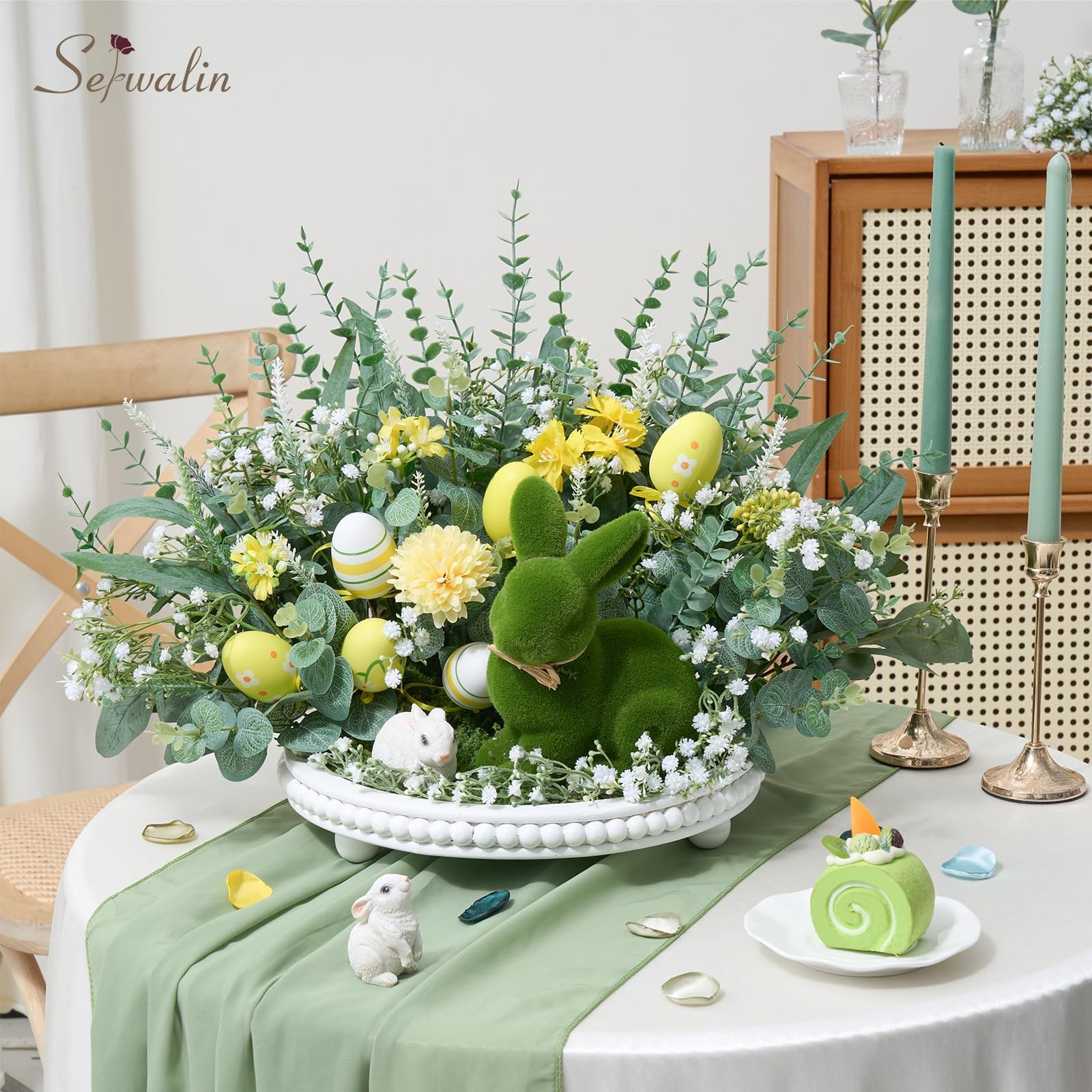Serwalin 180 Pcs 7 Kinds Mixed Artificial Eucalyptus Greenery Stems Bulk, Bab…