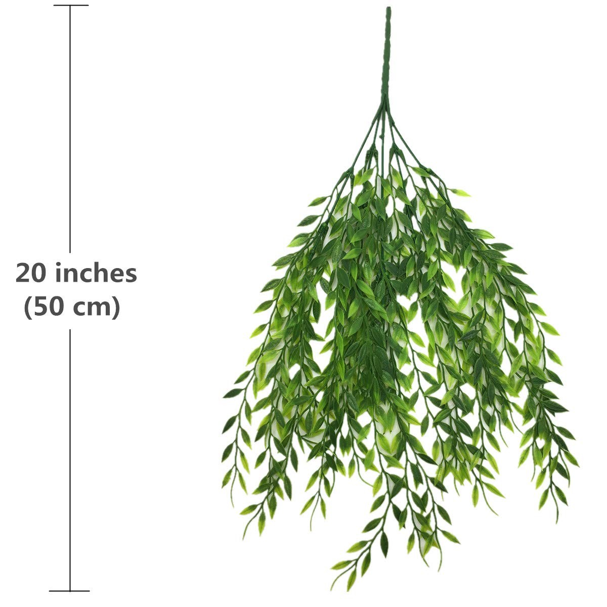 Artificial Weeping Willow, Plastic Plants Greenery Leaves Fake Hanging Vine F…