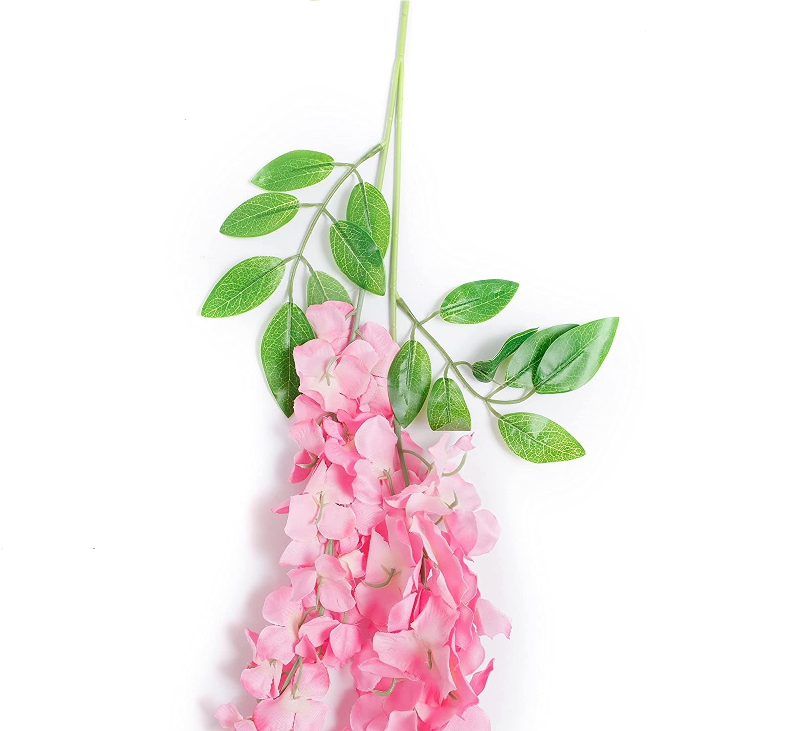24PCS Artificial Pink Fake Wisteria Vine Ratta Hanging Garland Silk Flower Decor