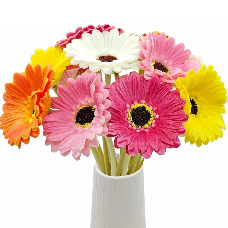 5/10Pcs 26Cm Artificial Silk Gerbera Flowers Bouquet Wedding Home Table Decorati