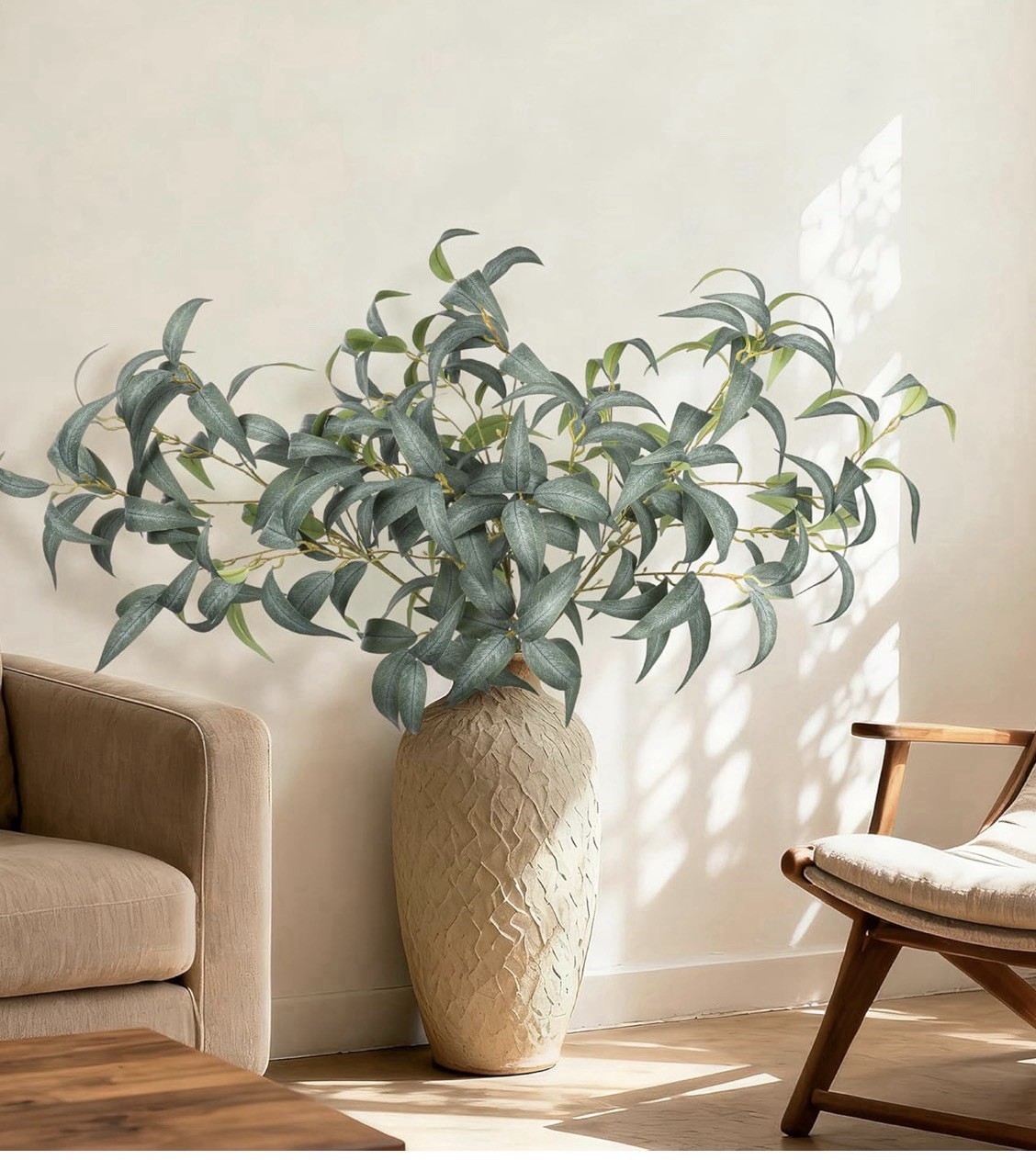 Artificial Greenery Stems for Vase, 5 Pcs for Indoor Home Office