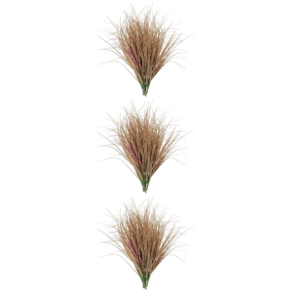 3 Count Artificial Plants for Outdoors Fake Tall Decorative Grass
