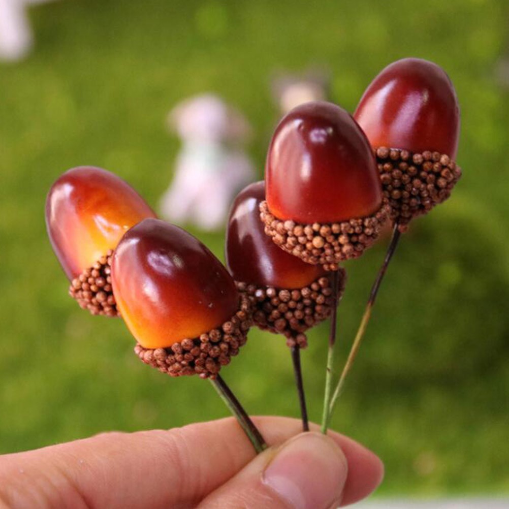 50Pcs Reusable Artificial Decor Acorns Multi Color for Christmas Baby Shower