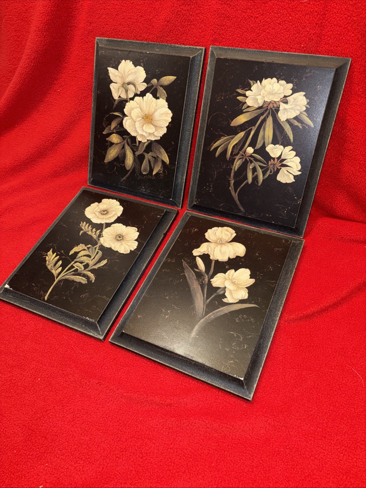 4 Piece Wall Art 17″ Floral Designs By Regina Andrews