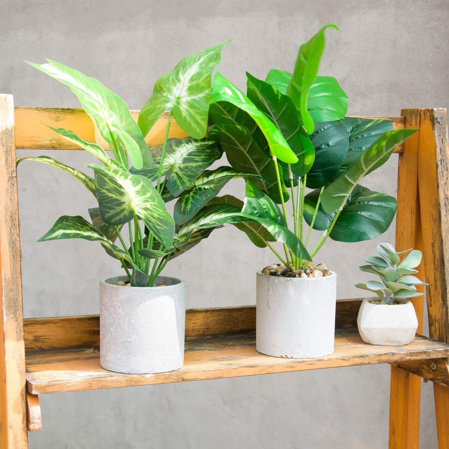 2 Pack Fake Plants Artificial Tropical Faux Plants Indoor for Office Desk Hom…