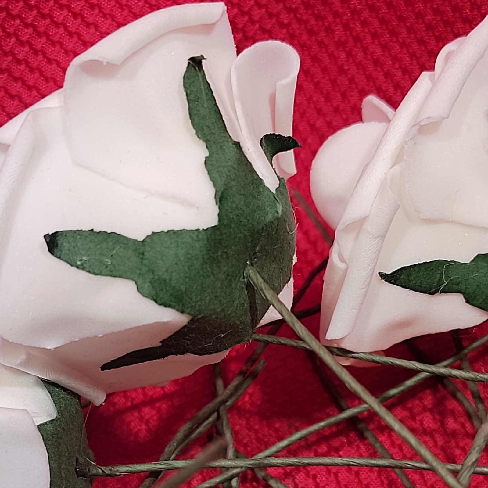 20 white ROSE Flower FAUX FAKE FOAM ARTIFICIAL Wedding Banquet Anniversary Decor