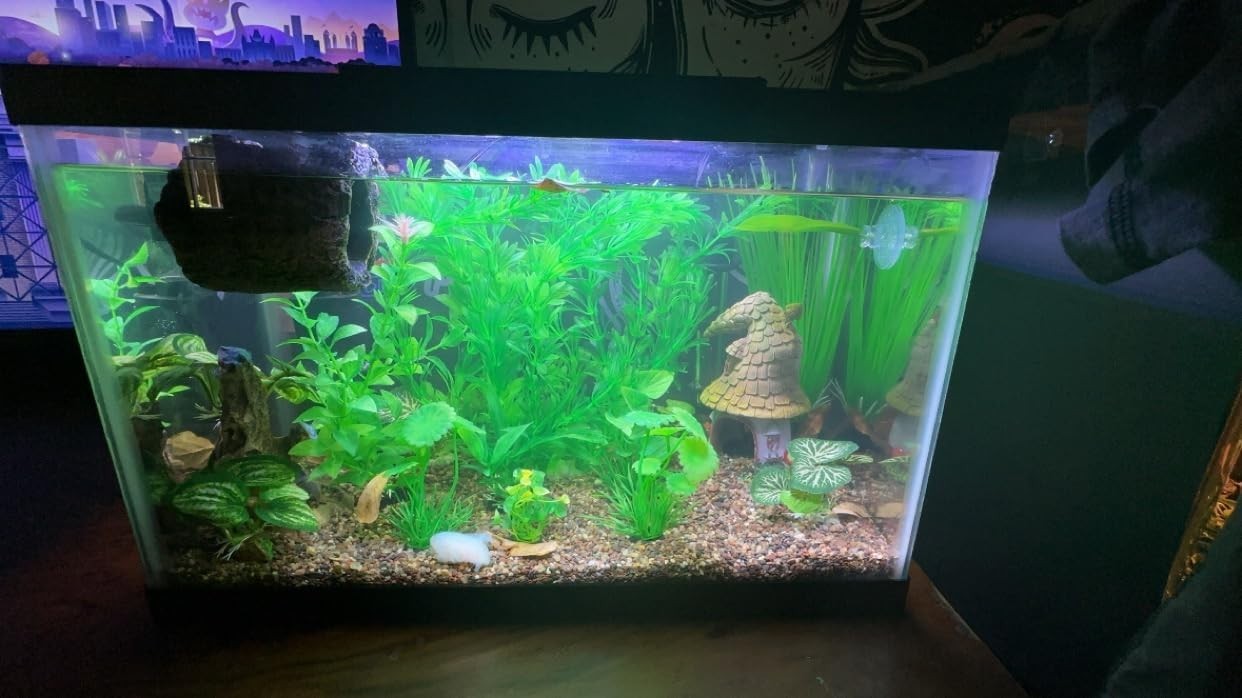Large Green Realistic Artificial Aquarium Plants Fish Tank Plastic Plants 23 In
