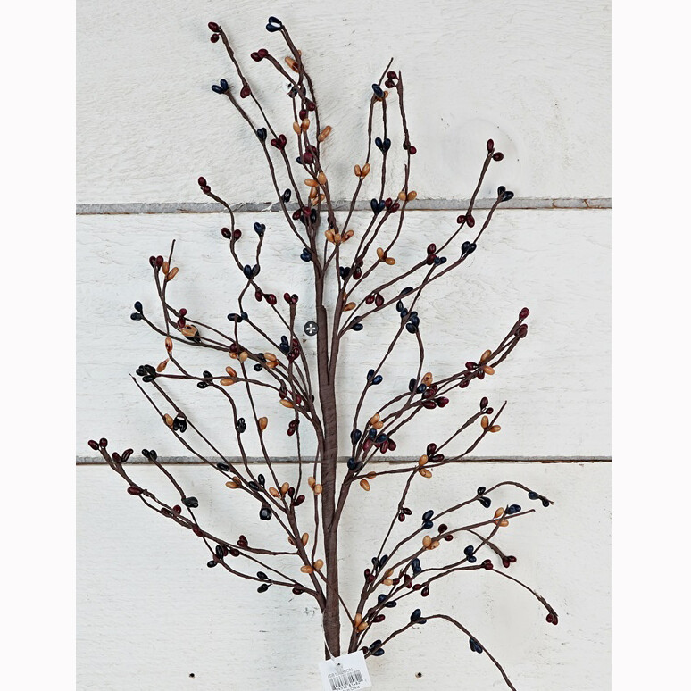 Pip Berry Pick / Spray 20″ H – Colonial Mix – Navy Blue, Burgundy, Mustard Gold